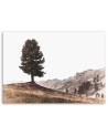 Canvas painting for living room - Tree in the hills landscape | FEEBY