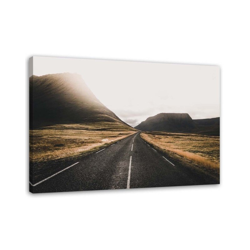 Canvas print - Road and mountains landscape | FEEBY