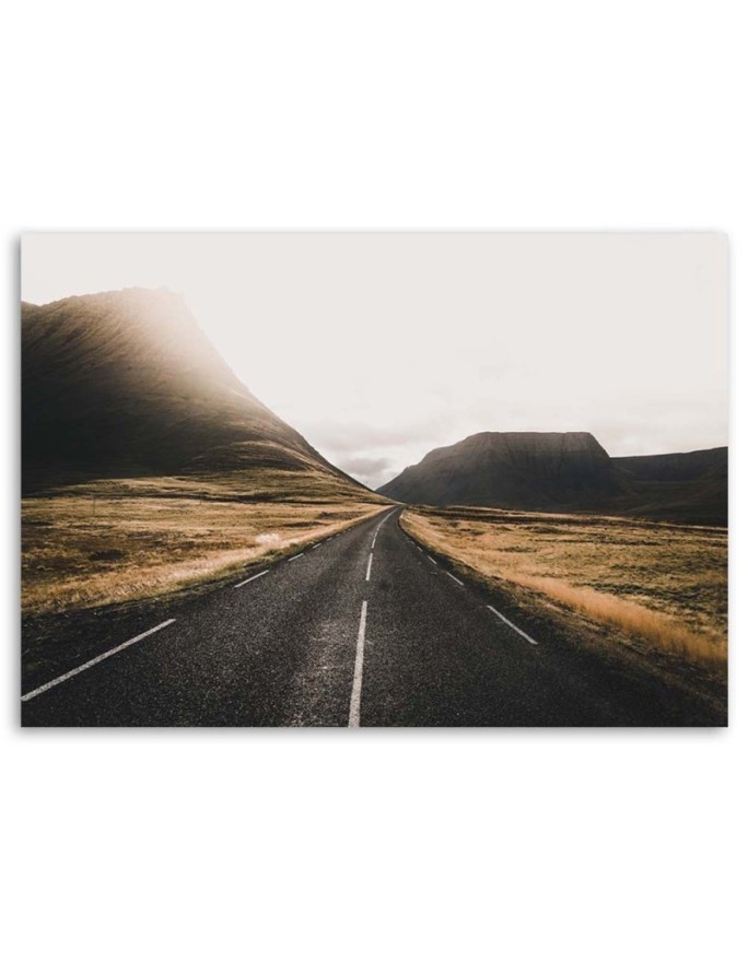 Canvas print - Road and mountains landscape | FEEBY