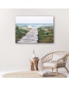 Canvas painting - Wooden path to the sea | FEEBY