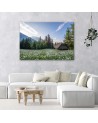 Canvas prints for bedroom modern - Wooden cottage among the trees | FEEBY