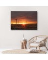 Canvas print - Sunset and windmills | FEEBY