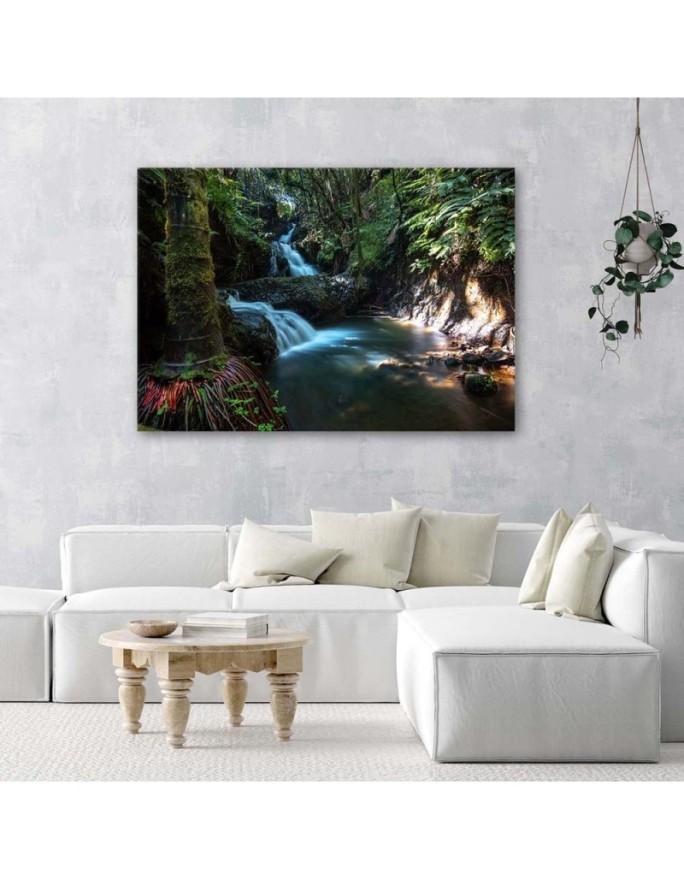 Waterfall in the tropics - Canvas prints for the living room | FEEBY