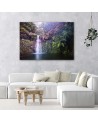 Waterfall in the forest landscape - Canvas painting for living room | FEEBY