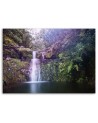 Waterfall in the forest landscape - Canvas painting for living room | FEEBY