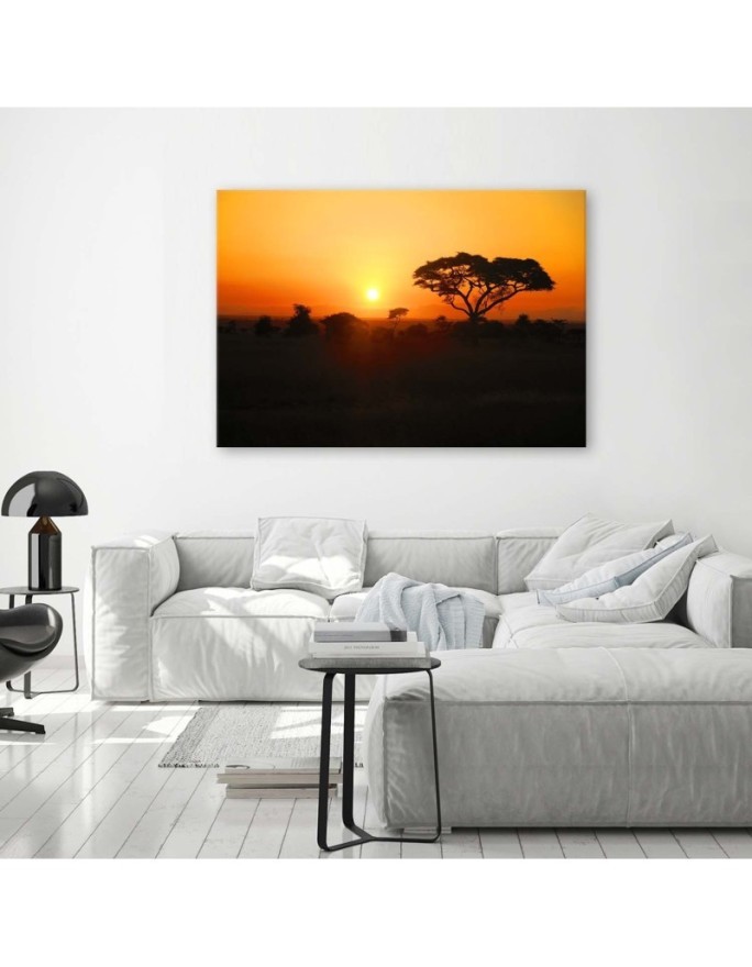 African sunset - Modern Canvas painting for living room | FEEBY