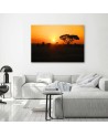 African sunset - Modern Canvas painting for living room | FEEBY
