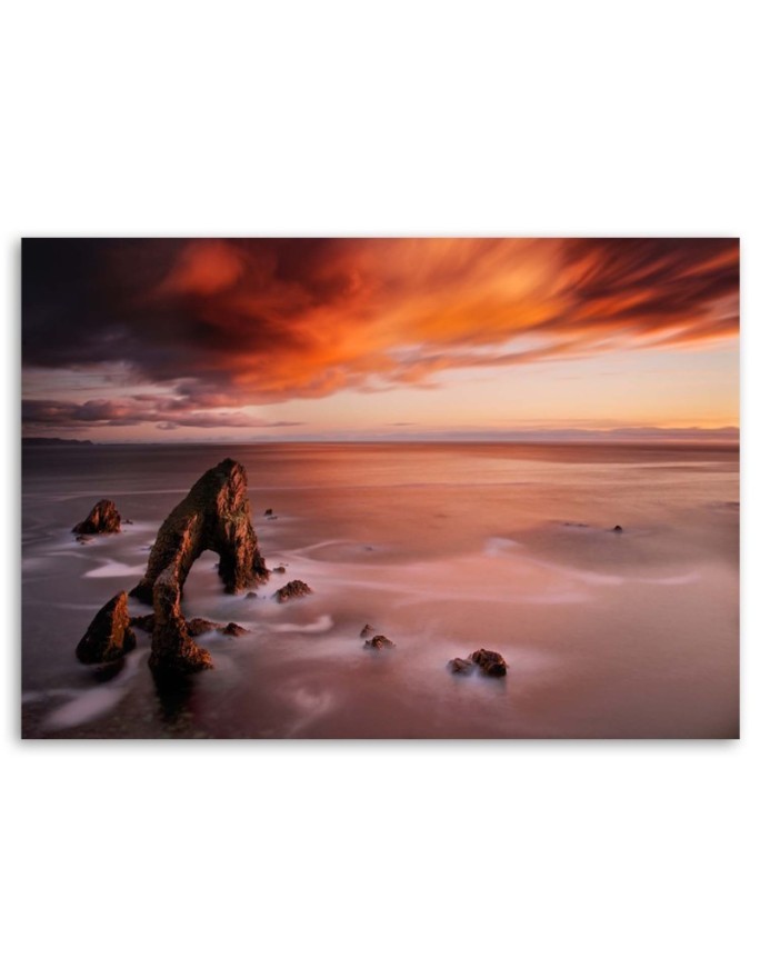 Canvas painting - Orange sky over the sea | FEEBY