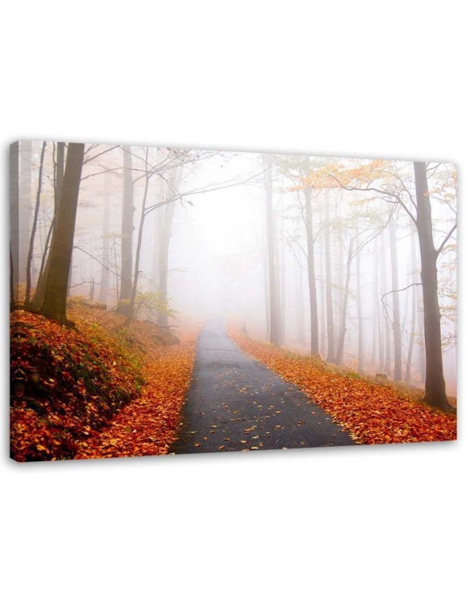 Modern Canvas painting for bedroom - Golden autumn in the park | FEEBY