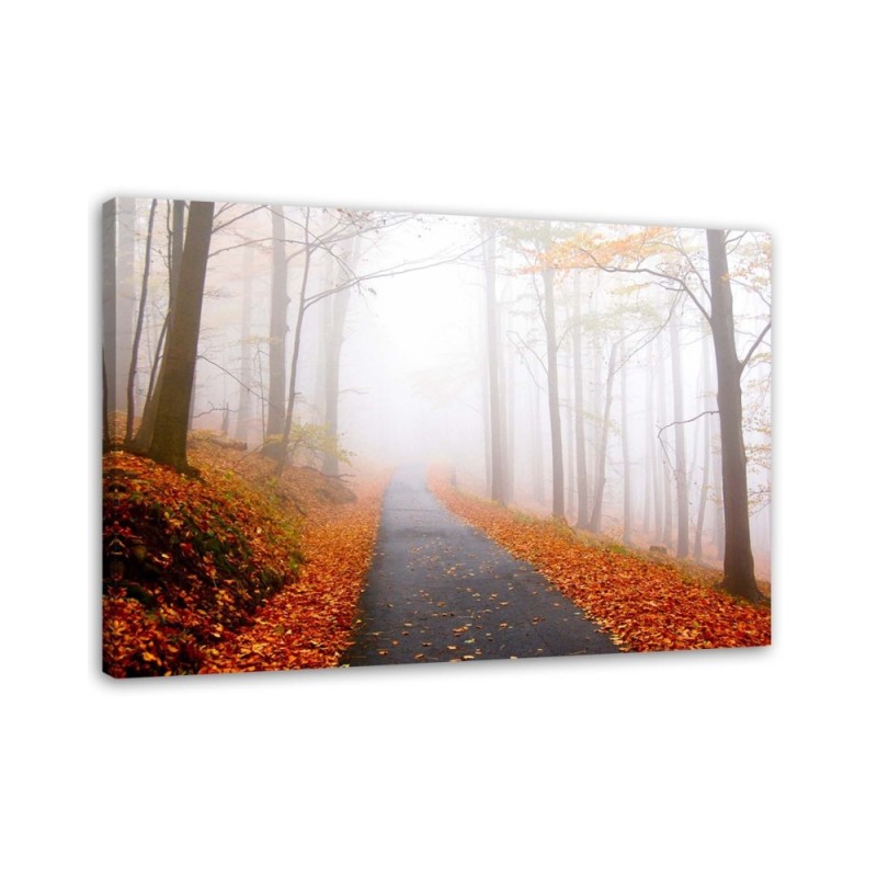 Modern Canvas painting for bedroom - Golden autumn in the park | FEEBY