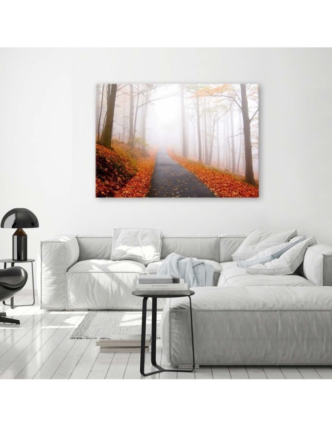 Modern Canvas painting for bedroom - Golden autumn in the park | FEEBY
