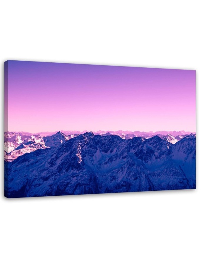 Canvas print modern - Mountain peaks in winter | FEEBY