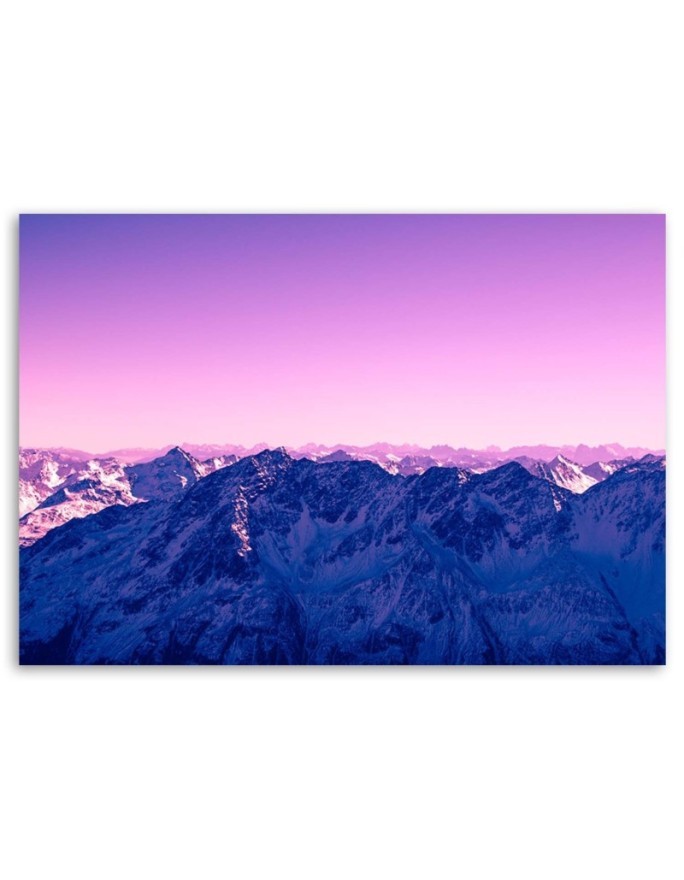 Canvas print modern - Mountain peaks in winter | FEEBY