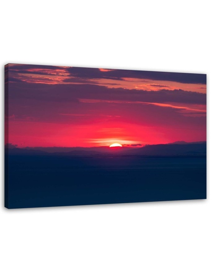 Modern Canvas painting for bedroom - Pink sunset | FEEBY