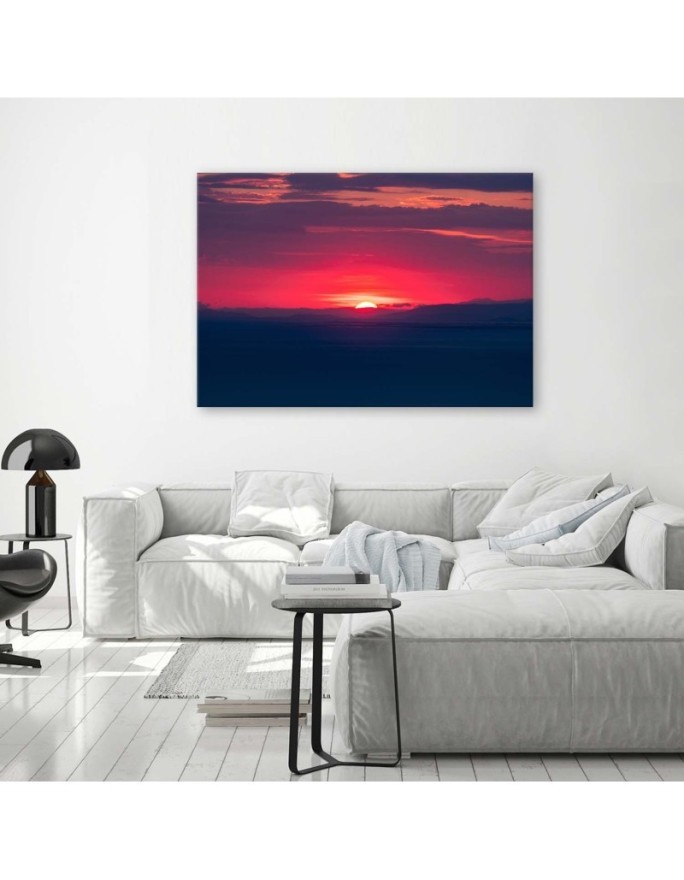 Modern Canvas painting for bedroom - Pink sunset | FEEBY