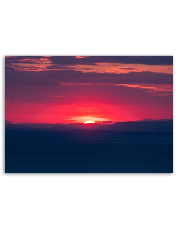 Modern Canvas painting for bedroom - Pink sunset | FEEBY