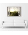 Canvas painting for living room - Window winter over the sea | FEEBY