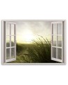Canvas painting for living room - Window winter over the sea | FEEBY