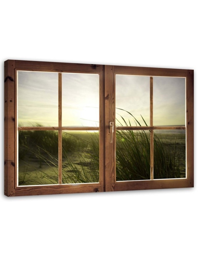 Modern canvas print - Window of the sea in winter | FEEBY
