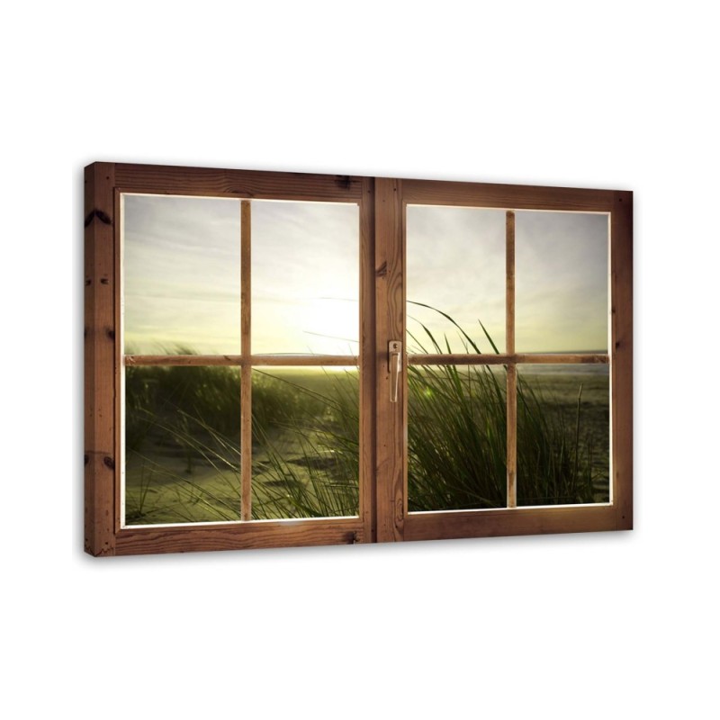 Modern canvas print - Window of the sea in winter | FEEBY