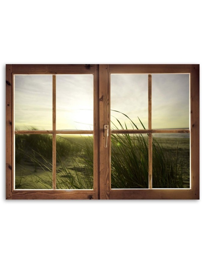 Modern canvas print - Window of the sea in winter | FEEBY