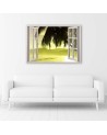 Canvas print - Window view of palm trees | FEEBY