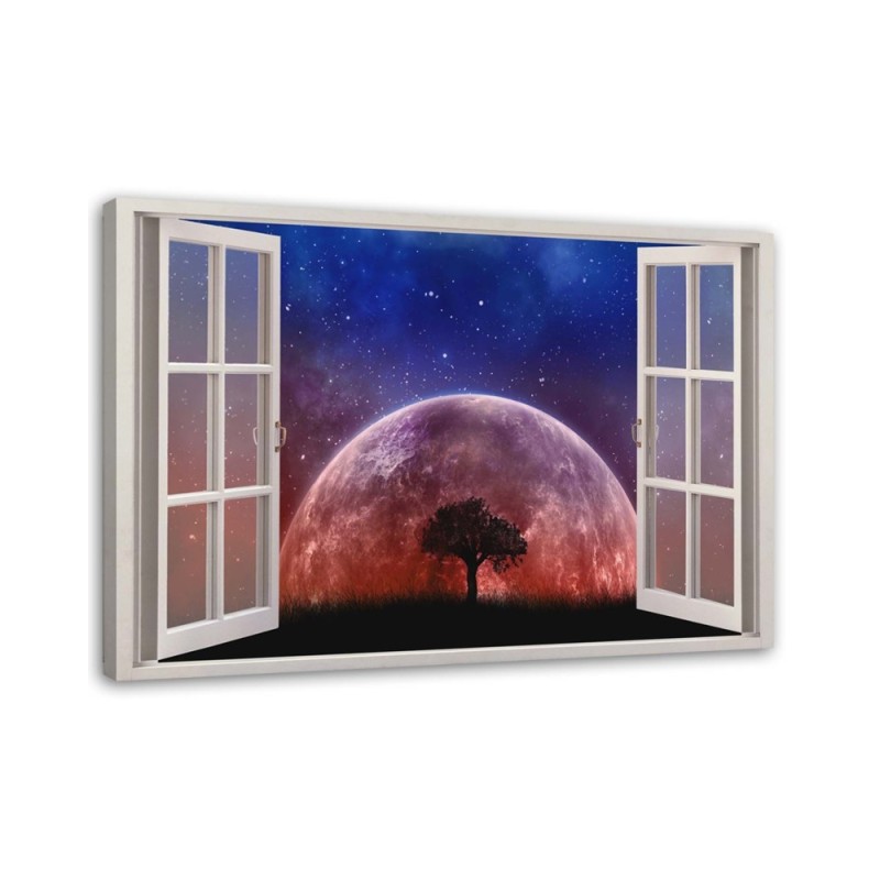 Modern Canvas painting for living room - Window moon | FEEBY