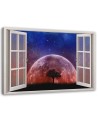Modern Canvas painting for living room - Window moon | FEEBY