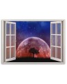 Modern Canvas painting for living room - Window moon | FEEBY