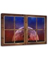 Canvas prints for living room - Window moon view | FEEBY