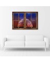 Canvas prints for living room - Window moon view | FEEBY