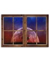 Canvas prints for living room - Window moon view | FEEBY