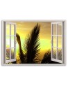 Window palm tree landscape - Canvas prints for living room | FEEBY