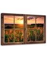 Canvas prints for living room - Window view of a meadow | FEEBY