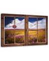 Canvas prints for bedroom modern - Window view of snowy mountains landscape | FEEBY