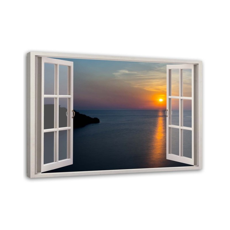 Canvas prints for bedroom modern - Window sunset over the bay | FEEBY