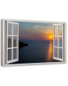 Canvas prints for bedroom modern - Window sunset over the bay | FEEBY