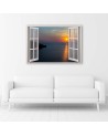 Canvas prints for bedroom modern - Window sunset over the bay | FEEBY