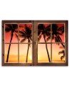 Canvas print - Window of palm trees and sunshine | FEEBY