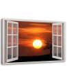 Canvas print - Sunset window view | FEEBY