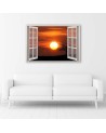 Canvas print - Sunset window view | FEEBY