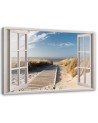 Canvas prints for living room - Window view of beach | FEEBY