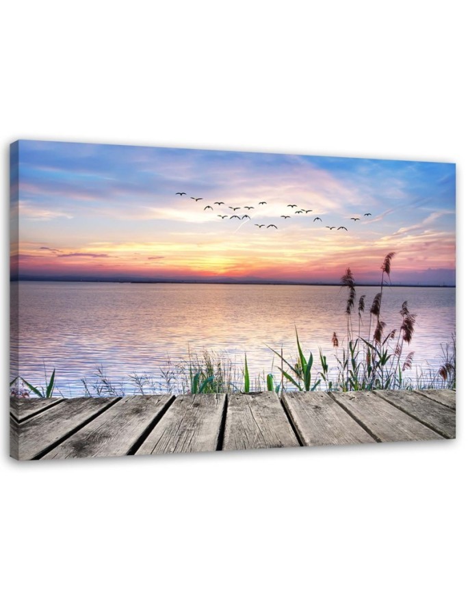 Canvas prints for living room - Sunset bridge. Dress your walls! | FEEBY