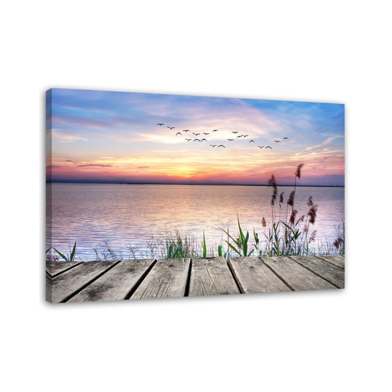 Canvas prints for living room - Sunset bridge. Dress your walls! | FEEBY