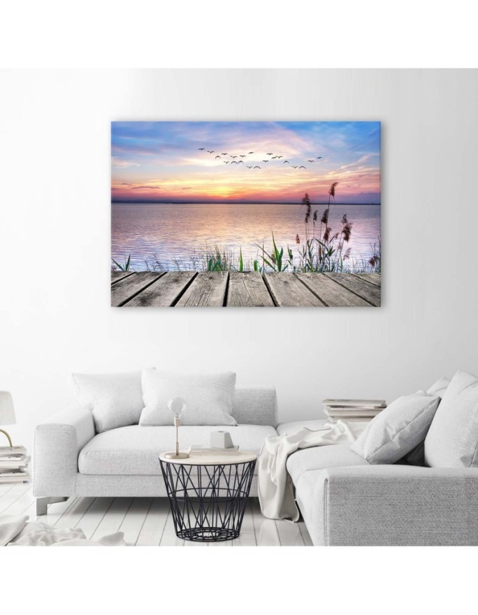Canvas prints for living room - Sunset bridge. Dress your walls! | FEEBY