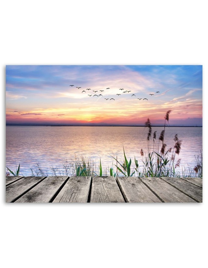 Canvas prints for living room - Sunset bridge. Dress your walls! | FEEBY