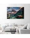 Canvas painting - Lake house in the mountains | FEEBY