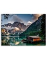 Canvas painting - Lake house in the mountains | FEEBY
