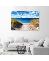 Canvas painting for living room - Beach path and seagull | FEEBY