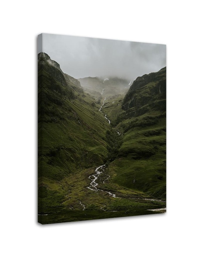 Canvas print - Mountain river in the mist | FEEBY